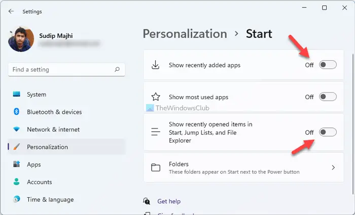 Recent items not visible under Taskbar icons in Windows 11 10 - 76