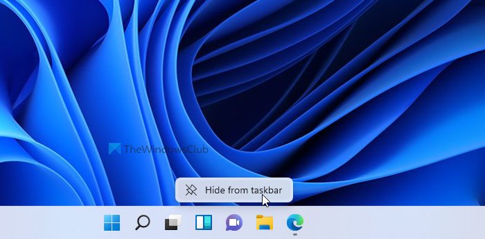 How to hide or remove Chat icon from Taskbar on Windows 11