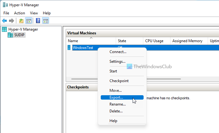 Hyper-V did not find virtual machines to import from location