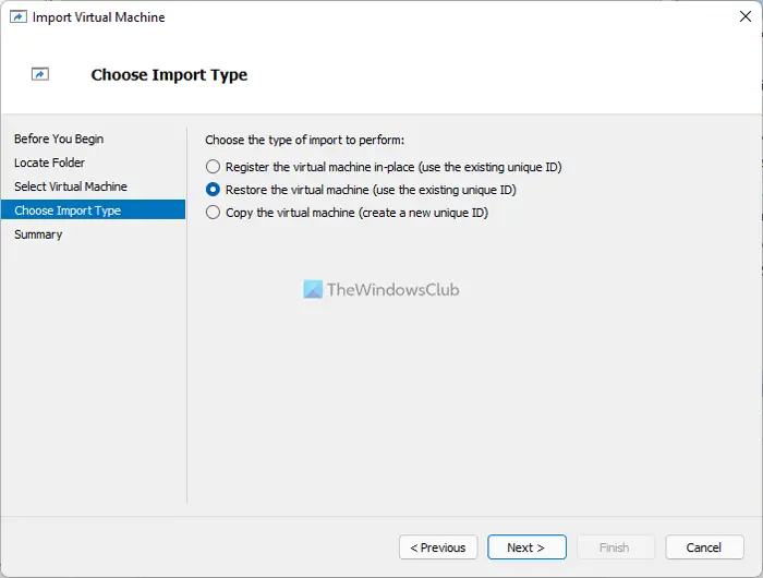 How to import virtual machines in Hyper-V