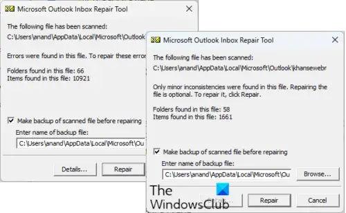 outlook inbox repair tool