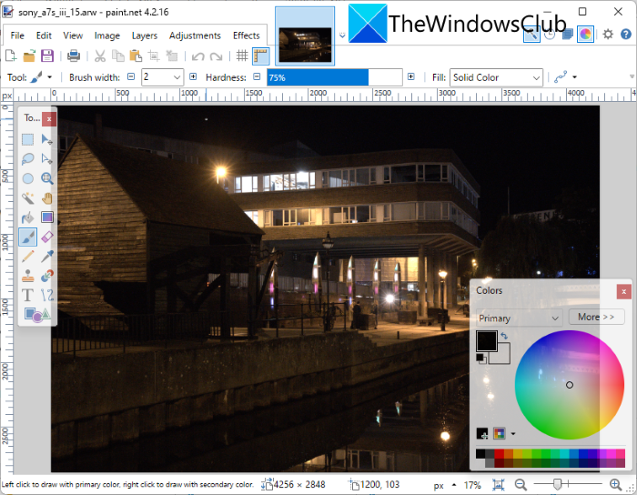 editing arw files