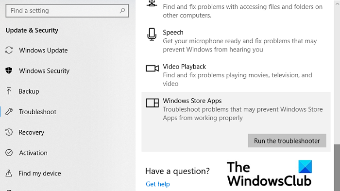 Correction Des Applications Windows Grisées Dans Le Menu Démarrer De Windows 11/10 1 Run Store Apps Troubleshooter