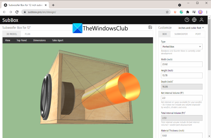 speaker enclosure design calculator