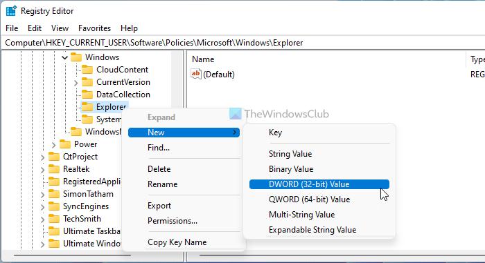 Turn off display of recent search entries in File Explorer of Windows 11/10