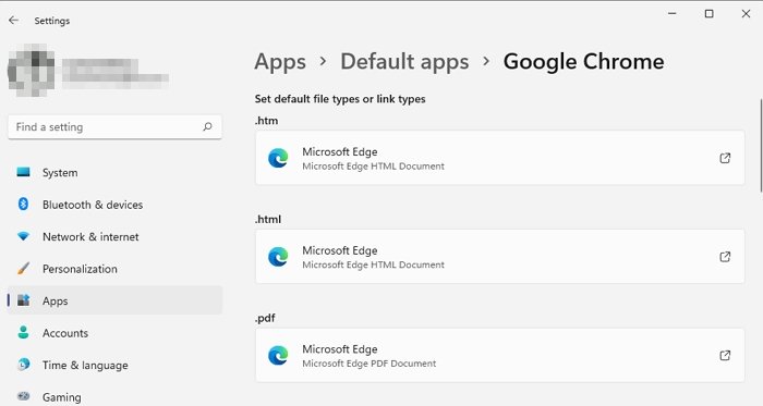 Change Default Links for Windows