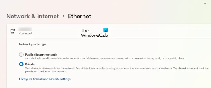 Change your internet connection profile