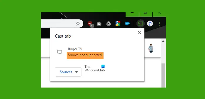 Chromecast Source not supported