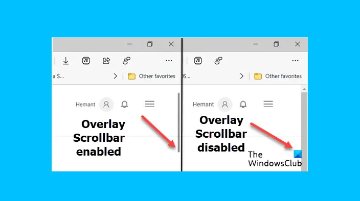 Enable or Disable Overlay Scrollbar in Microsoft Edge