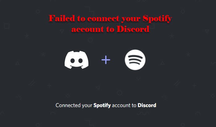 Failed to connect your Spotify account to Discord