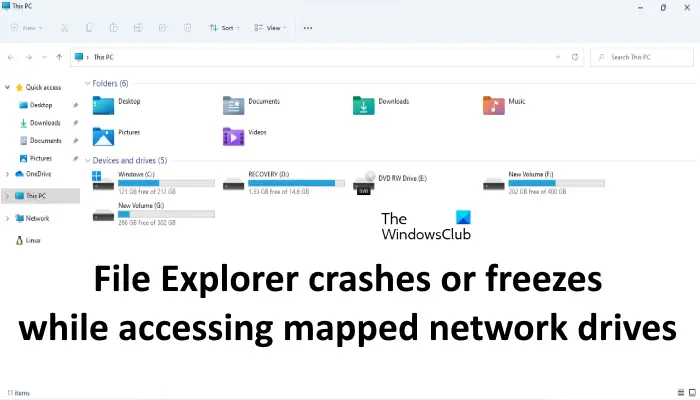File Explorer crashes accessing network drives