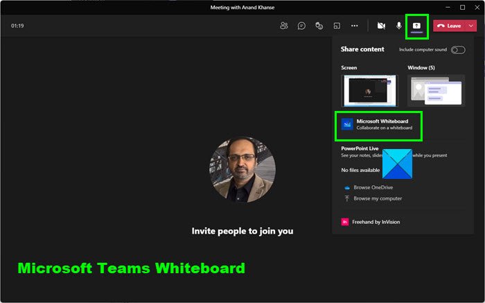 Microsoft Teams Whiteboard