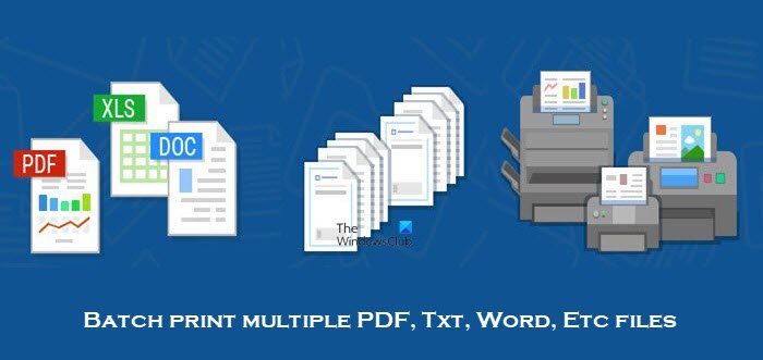 Print multiple PDF, Txt, Word files file using Print Conducter