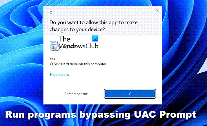 Run programs bypassing UAC Prompt