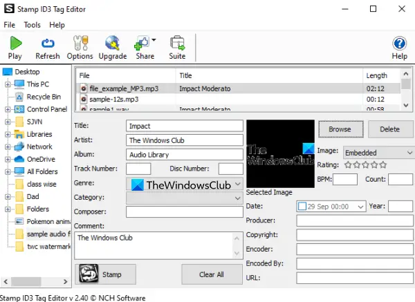 Stamp ID3 Tag Editor