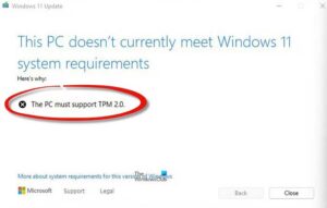 Fix The PC must support TPM 2.0 error while installing Windows 11