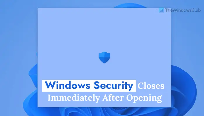 Безопасность Windows закрывается сразу после открытия