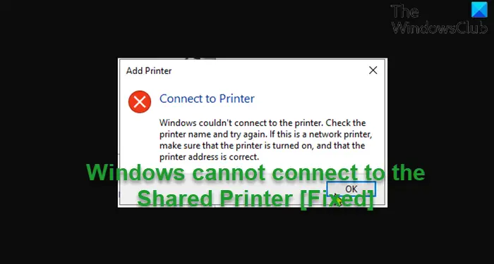 Windows Konnte Keine Verbindung Zum Drucker Herstellen