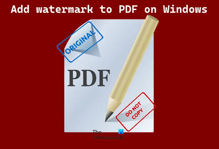 add watermark to pdf windows