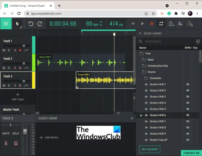 amped studio create your own music beats windows 11 10