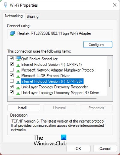 Disable IPv6