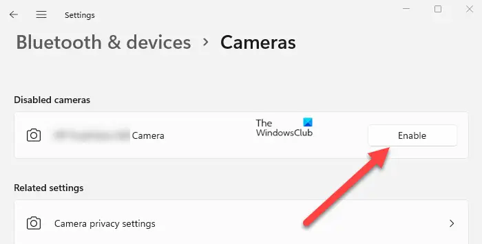 Enable Camera