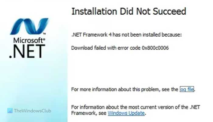 Не выполнена установка Net Framework 4 причина не удалось выполнить загрузку код ошибки 0x800c0006