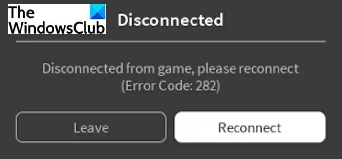 Roblox Error Code 282 and 522