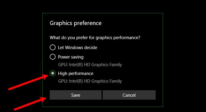 high performance mode games