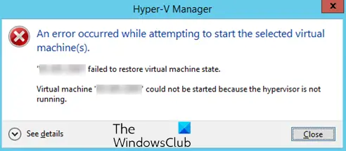 Restoring data from Hyper-V virtual machines