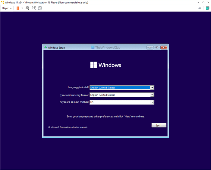 How to install Windows 11 on VMware Workstation Player