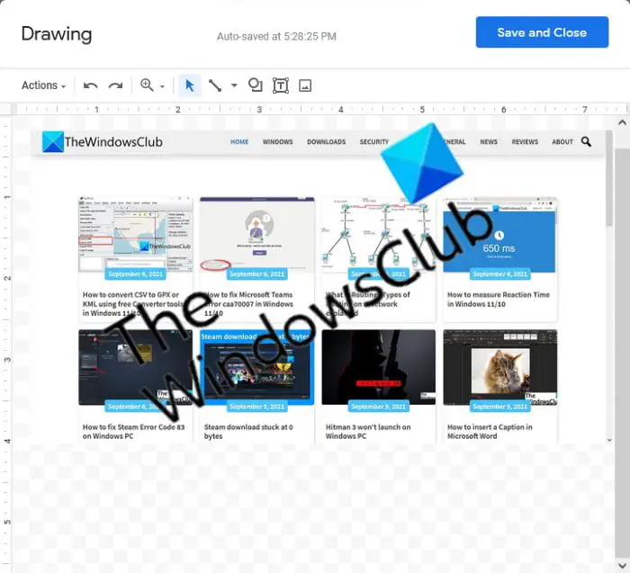 layer images in Google Docs