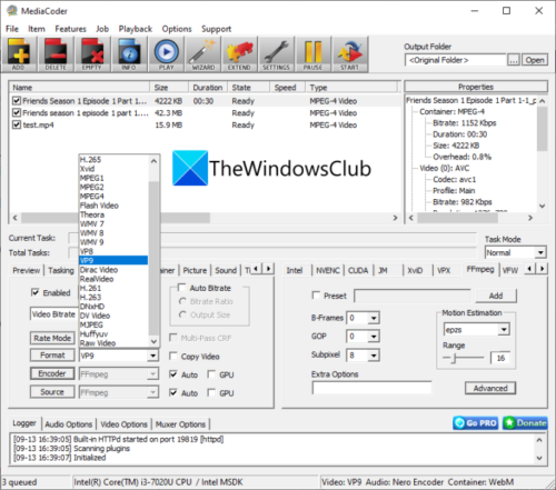 Transcode Video using free Video Transcoder software for PC