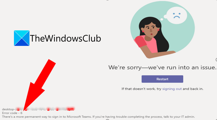 Microsoft Teams error code 6 and 42b Microsoft Teams error code 6 and 42b