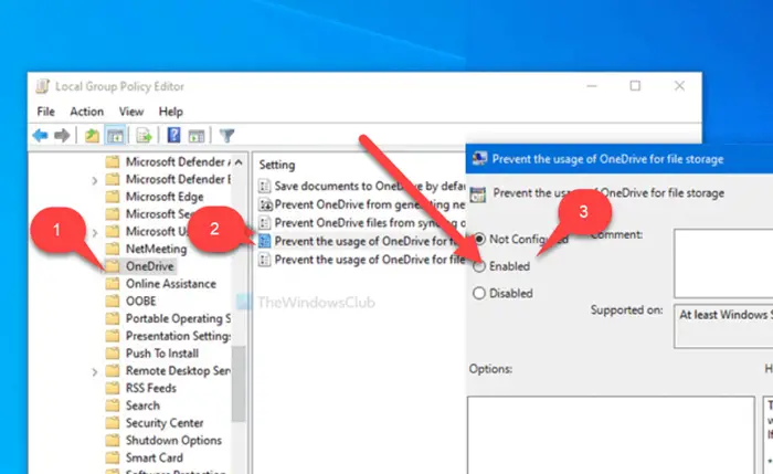 Remove OneDrive icon from Windows Explorer