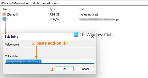 paste add-on id value data