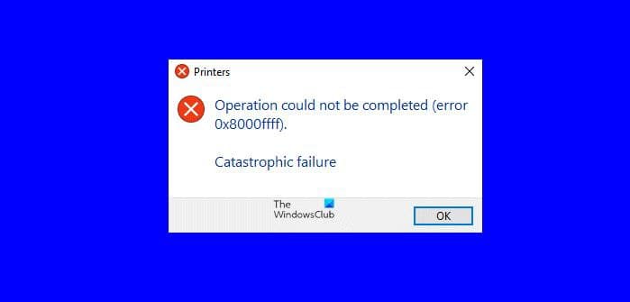 printer catastrophic failure