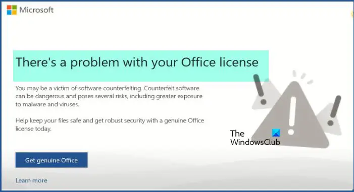 Es gibt ein Problem mit Ihrer Office-Lizenz