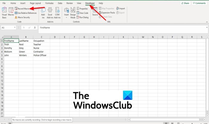 How to create and run Macros in Excel