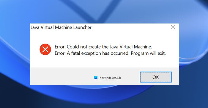 Could not create the Java Virtual Machine