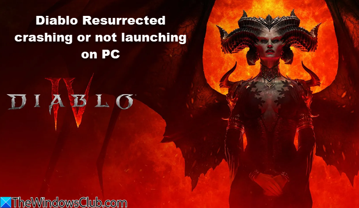 Diablo Resurrected crashing or not launching on PC