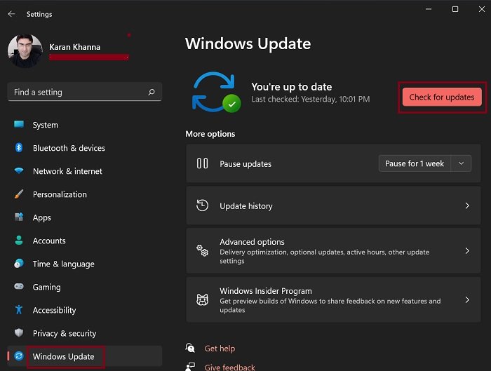 Download Windows Updates manually in Windows 11