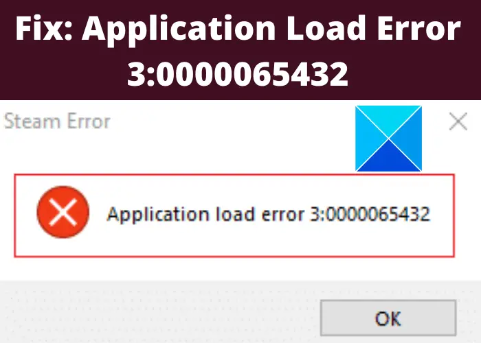 Fix: Application Load Error 3:0000065432 when opening game through Steam