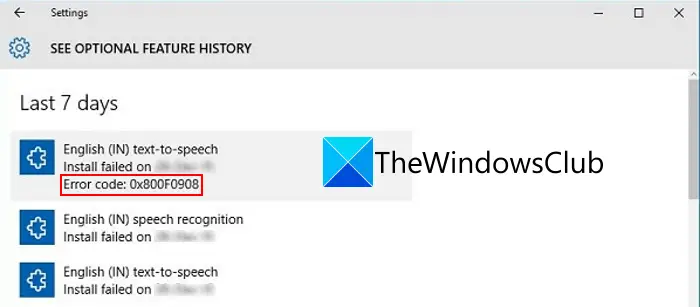 Error 0x800F0908 while installing Language Packs on Windows 11 - 97
