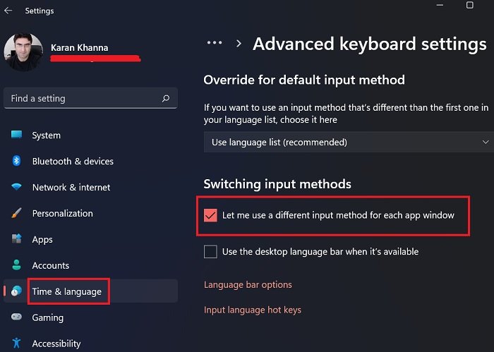 Fix Windows 11 keyboard language changes on its own