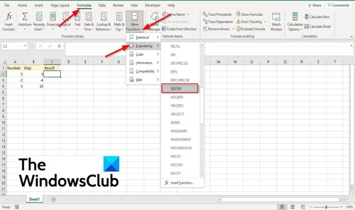 How to use the GSTEP function in Excel
