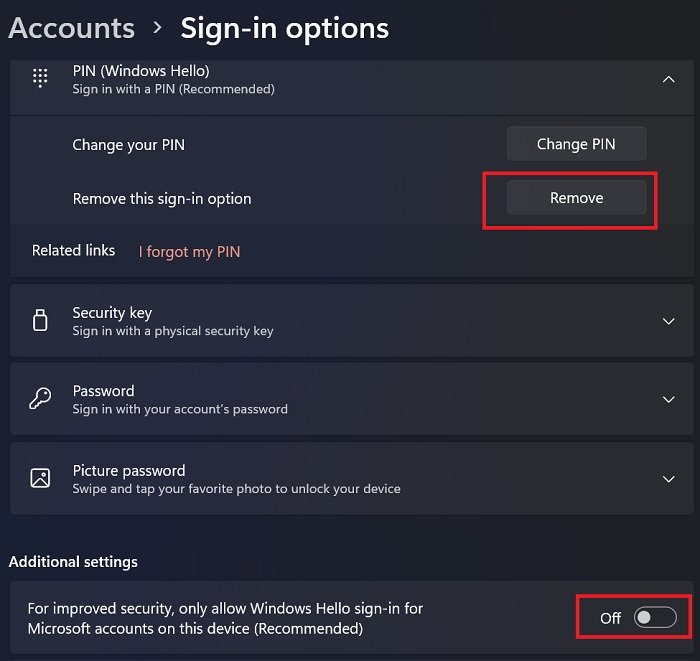 How to PIN in Windows 11/10