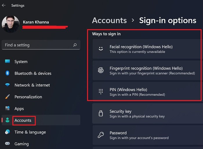 How to set up and use Windows Hello in Windows 11 to sign in