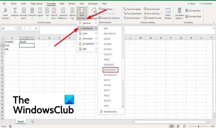 How to use the IMARGUMENT function in Excel