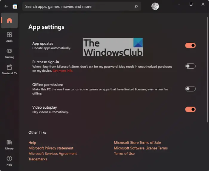 How to disable Microsoft Store automatic app updates in Windows 11